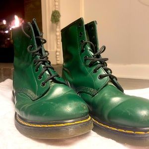 Dr. Martens Boots-Emerald Green